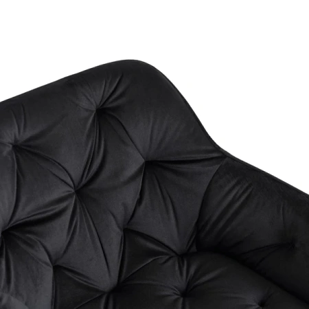 Fotel Obrotowy KONOR Czarny Welurowy