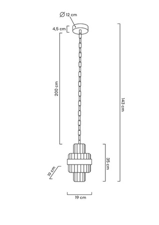 MOOSEE lampa wisząca IMPERO złota