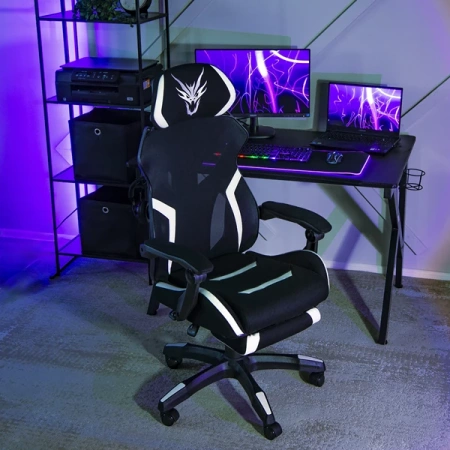 Fotel Obrotowy MAXIMO Czarny/biały