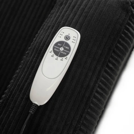 Fotel Masujący BOX Czarny Sztruksowy