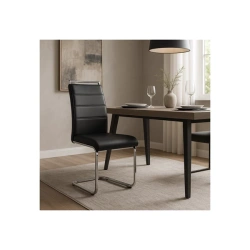 Krzesło LOCA Czarne Ekoskóra