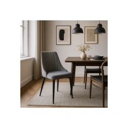 Krzesło BARI Szare Welurowe