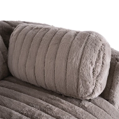 Fotel RAUL Szary Tkanina Pluszowa