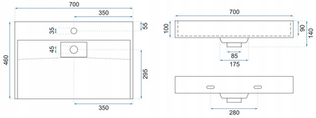 UMYWALKA KONGLOMERATOWA GOYA 70 BLACK