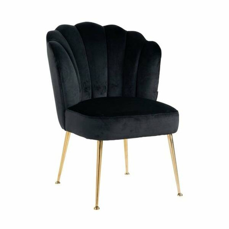 RICHMOND krzesło PIPPA BLACK - welur,     podstawa złota
