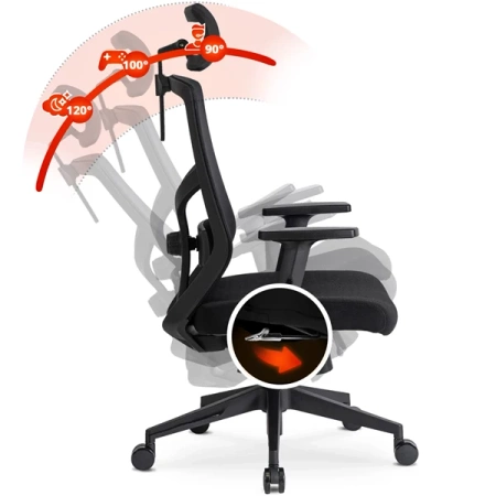 Fotel Obrotowy BENTO Czarny