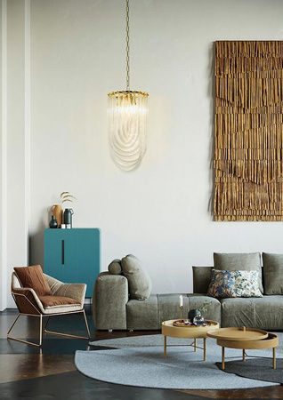 MOOSEE lampa wisząca MURANO S złota