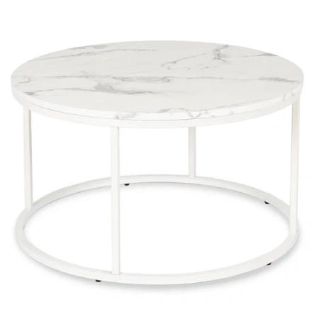 Stolik AGNES MAX Biały Marmur