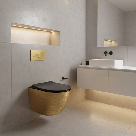 WC - CARLO MINI TORNADO BRUSH GOLD BLACK