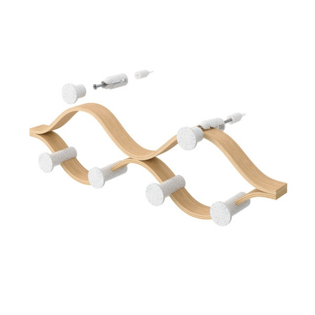 UMBRA wieszak MONTAGE 6 biały /           naturalny