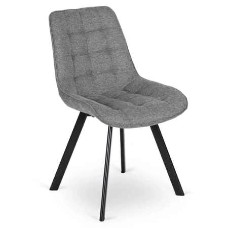 Krzesło RICK 2 Szare Tapicerowane