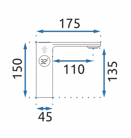 BATERIA UMYWALKOWA JS-D001 MILS CHROM NISKA