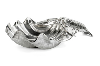 KARE chłodziarka na napoje / patera       LOBSTER srebrna