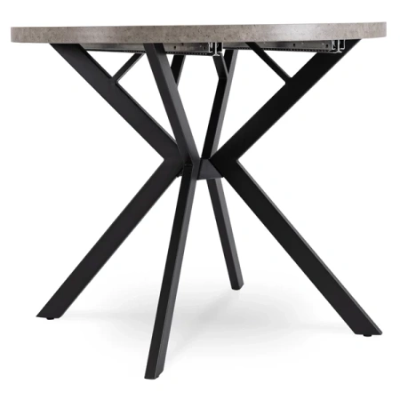 Stół DORIAN 80-160 cm Beton/Czarny