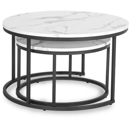 Zestaw Stolików DAFNE MAX Biały Marmur