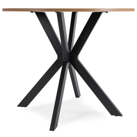 Stół LAUREN 90 cm Dąb Złoty/Czarny