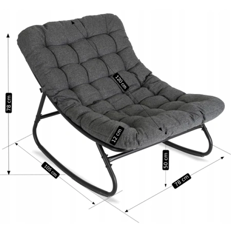 Fotel Bujany AURORA Szary