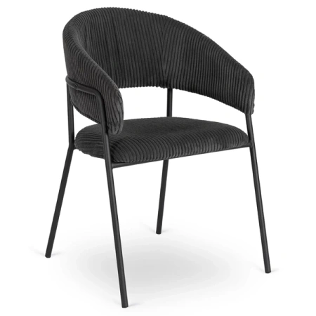 Krzesło TINKA Czarne Sztruksowe