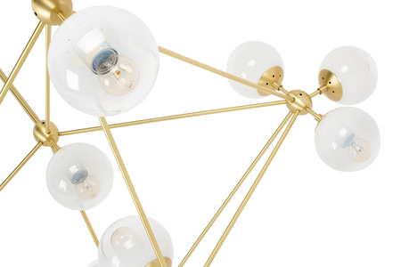 MOOSEE lampa wisząca PLANETARIO 15 GOLD   złota - klosze szronione