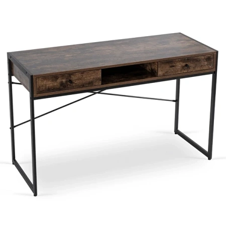 Biurko STEP 123 cm Brązowe/Czarne