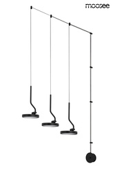 MOOSEE lampa ścienna FLAT 3 czarna