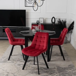 Krzesło RICK Bordowe Welurowe