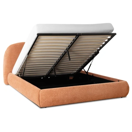 Łóżko 160x200 ROSSO Rude Boucle Z Pojemnikiem