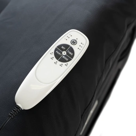 Fotel Masujący JASPER Czarny Ekoskóra