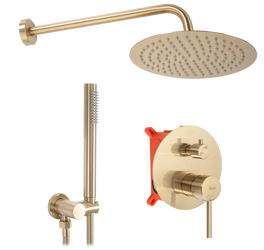 ZESTAW NATRYSKOWY PODTYNKO LUNGO ZŁOTY SZCZO + BOX