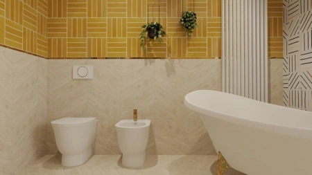 Emil Ceramica Mimesis Avorio Chevron Nat. 11x54