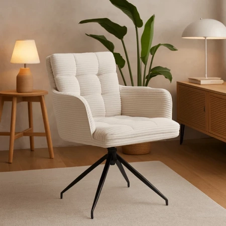 Krzesło Obrotowe AKITA Kremowe