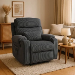 Fotel TORRES Szary Sztruksowy