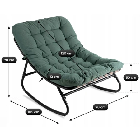 Fotel Bujany AURORA Zielony