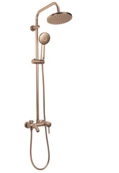 ZESTAW NATRYSKOWY LUIS MIEDŹ SZCZOTKOWANA