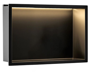 PÓŁKA WNĘKOWA LED 30x45x10 cm BLACK