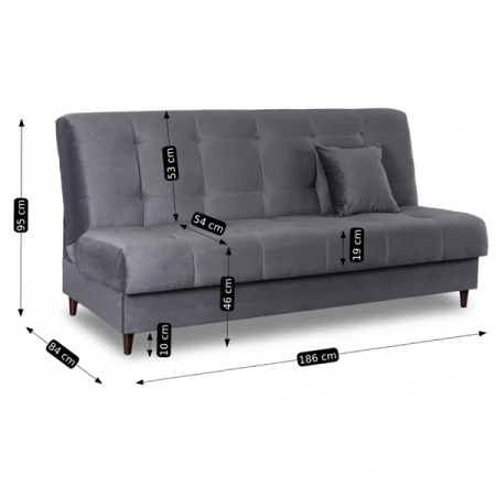 Zestaw 2x Sofa LIMA Szara