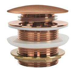 KOREK UNIWERSALNY DO WANNY MIEDŹ SZCZOTKOWANA