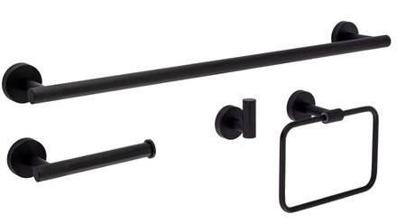 KOMPLET WIESZAKÓW ŁAZIENKOWYCH GRID BLACK