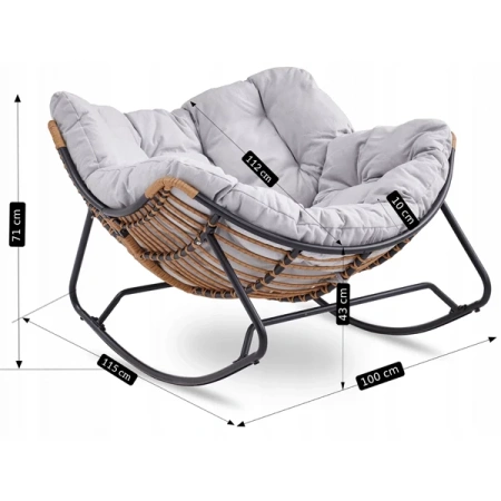 Fotel Bujany ELTON Szary