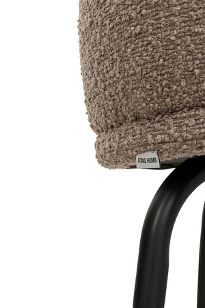 Fotel TEDDY GRAND z podnóżkiem ciemny     brązowy - stal