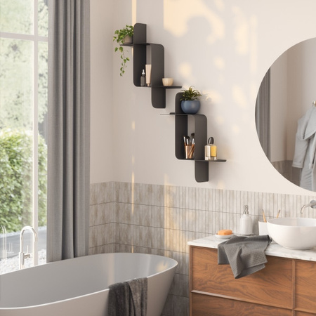 UMBRA zestaw 2 półek ściennych MONTAGE    czarny