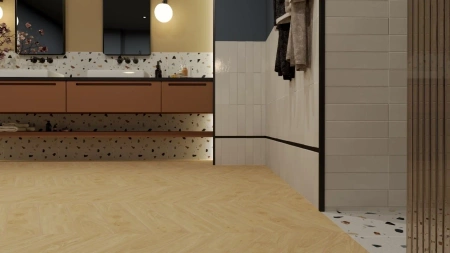 Emil Ceramica Mimesis Miele Chevron Nat. 11x54