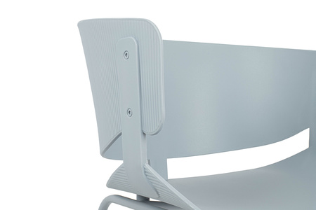 Krzesło GARRET jasnoszare -               polipropylen, metal