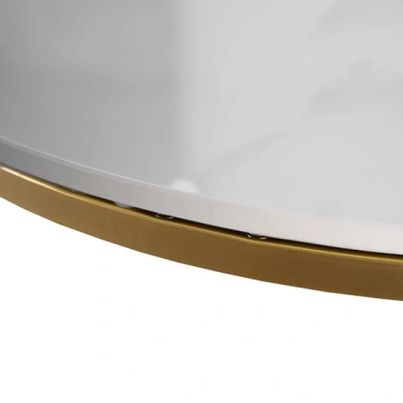 Stolik KORIN Biały Połysk/Złoty