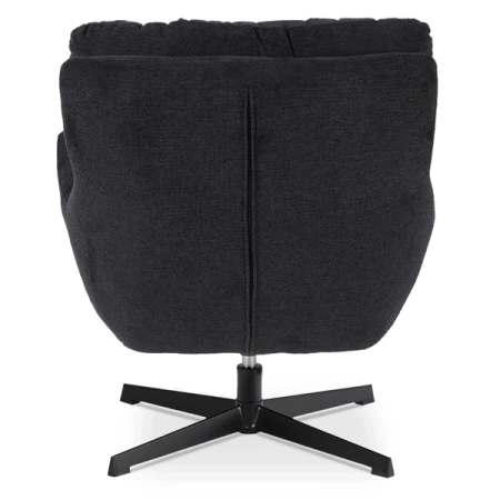 Fotel Wypoczynkowy Obrotowy REAL Czarny