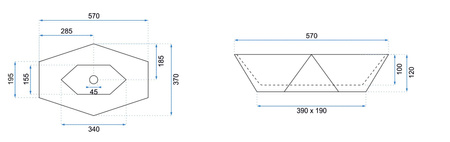 UMYWALKA VEGAS GRANIT SHINY - NABLATOWA