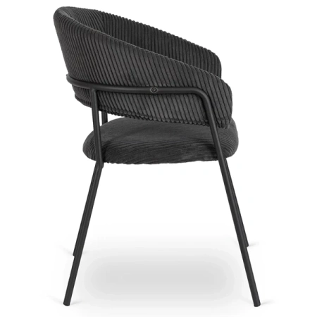 Krzesło TINKA Czarne Sztruksowe
