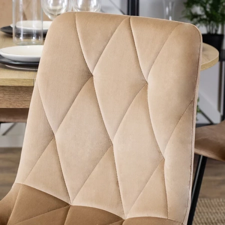 Krzesło ROBIN Beżowe Welurowe