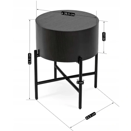 Stolik CEVES Czarny
