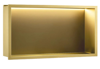 PÓŁKA WNĘKOWA LED 60x30x10 cm BRUSH GOLD